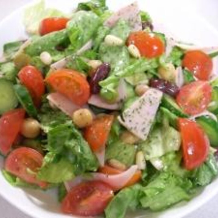 彩り鮮やか♪野菜とお豆の簡単サラダ